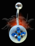 Banana with blue crystal